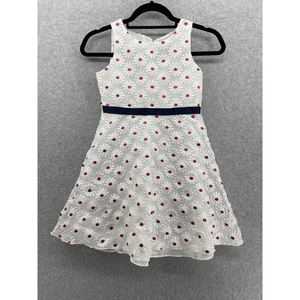 Emily West Girls Dress Daisy Print Sleeveless Fit & Flare Size 8 Lined